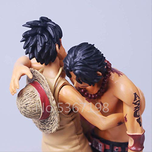 2 unids/lote Anime una pieza La muerte de Luffy Ace Monkey D Luffy Figura de acción 14 cm, coleccionable Ace Death Model Toys Regalos