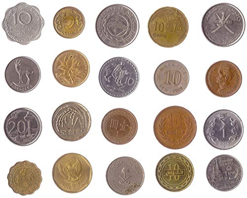 20 Monedas Elegidas Al Azar De Diferentes Países De Asia, Afro-Asia, Eurasia