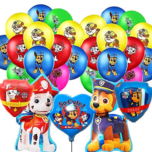 26 piezas Paw Patrol globos de decoración de cumpleaños suministros de fiesta de cumpleaños decoración de fiesta decoraciones de cumpleaños regalo para niños