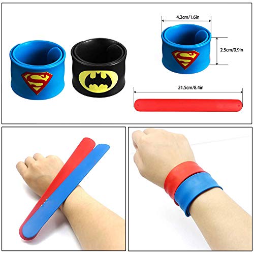 2Pcs Capa de Superhéroe para Niños - 2 Capa y 2 Máscaras 2 Pulsera de silicona -Halloween Ideas Kit de Valor de Cosplay de Diseño de Fiesta de Cumpleaños de Navidad - Juguetes para Niños y Niñas Capes