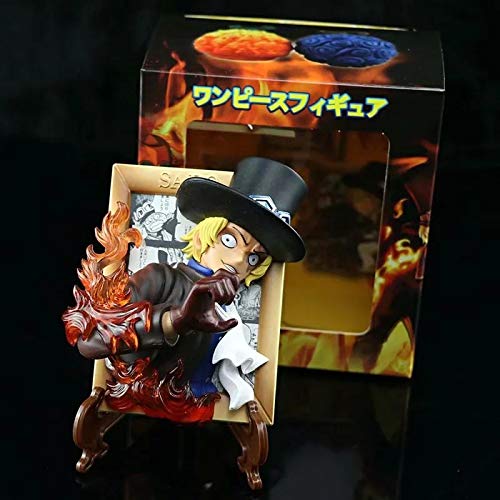 3 Unids / Set One Piece Luffy Ace Sabo Effect 3D Frame Anime Figurine Toys 12Cm, Figuras De Acción De Una Pieza Luffy Ace Sabo Statue Model Toy