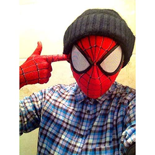 3D Spiderman Masks Spider Man Kids Cosplay Disfraces Máscara Lentes de Superhero Lentes Halloween Partido Paño Mascarilla Play Play Traje Mascarilla Mascarada Máscara,5