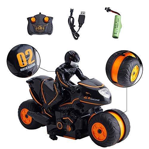 3T6B 2.4G RC Motocicleta ,Motocicleta Control Remoto Todoterreno Alta Velocidad rotación Deriva, Regalo para niños