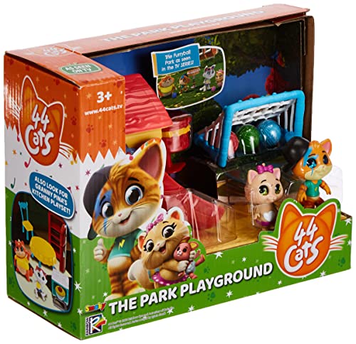 44 Gatos Gatos-44 Cats Smoby Playset Casa del Árbol con Figuras de Lampo y Pilou de 8cm, Multicolor 180231