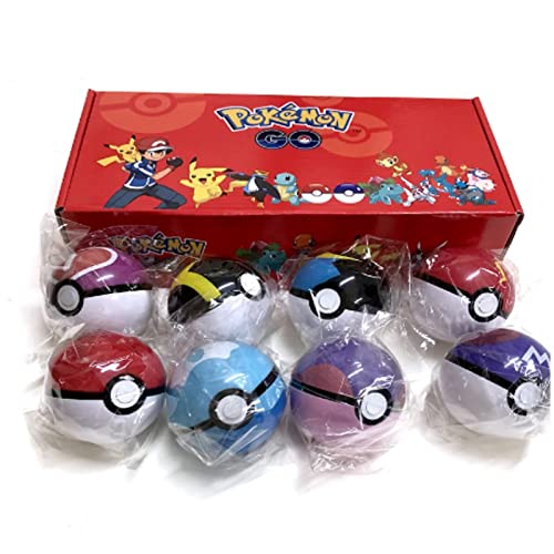 8 piezas de pokemon juguetes de bola con figura de juguete para niños con caja