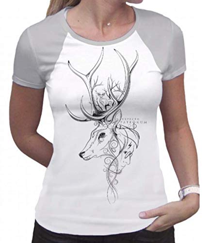 ABYstyle Harry Potter Camiseta Patronus Blanco y Gris Mujer, M