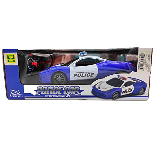 Acan Juguete Coche policía con Radio Control, Coche Deportivo policía con Luces, teledirigido, Escala 1:16, Medidas: 8 x 23 x 10 cm