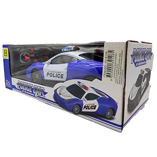 Acan Juguete Coche policía con Radio Control, Coche Deportivo policía con Luces, teledirigido, Escala 1:16, Medidas: 8 x 23 x 10 cm