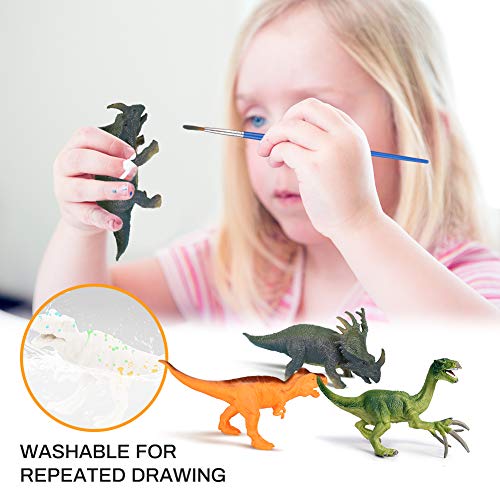 Achort Dinosaurio Pintar Juegos para Niños Dinosaurio Figuras para Pintar Manualidades Pintar Creativo DIY Dinosaurio Navidad Regalos Manualidades DIY Graffiti Toy para Niños