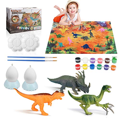 Achort Dinosaurio Pintar Juegos para Niños Dinosaurio Figuras para Pintar Manualidades Pintar Creativo DIY Dinosaurio Navidad Regalos Manualidades DIY Graffiti Toy para Niños