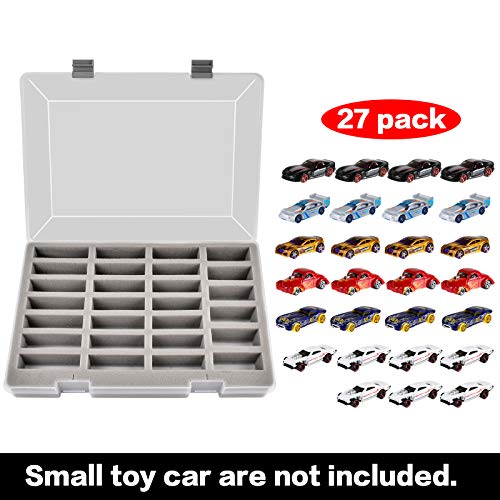 Adam - Funda compatible con Hot Wheels Cars Gift Pack. Organizador de juguetes para coches con capacidad para hasta 27 hotwheels para coches. Soporte de transporte con 4 ranuras (caja solamente)