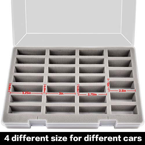 Adam - Funda compatible con Hot Wheels Cars Gift Pack. Organizador de juguetes para coches con capacidad para hasta 27 hotwheels para coches. Soporte de transporte con 4 ranuras (caja solamente)