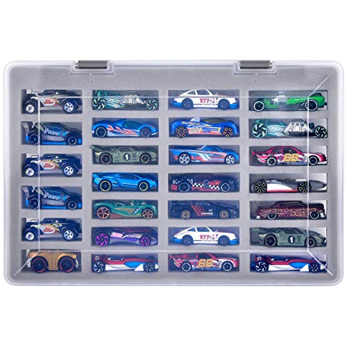 Adam - Funda compatible con Hot Wheels Cars Gift Pack. Organizador de juguetes para coches con capacidad para hasta 27 hotwheels para coches. Soporte de transporte con 4 ranuras (caja solamente)