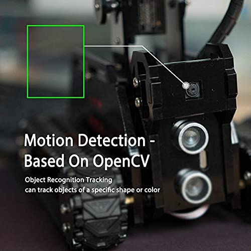 Adeept RaspTank - Robot inteligente inalámbrico WiFi para Raspberry Pi 4/3 modelo B+/B robot de seguimiento de tanque con brazo robótico 4-DOF, seguimiento de objetivos OpenCV, transmisión de vídeo