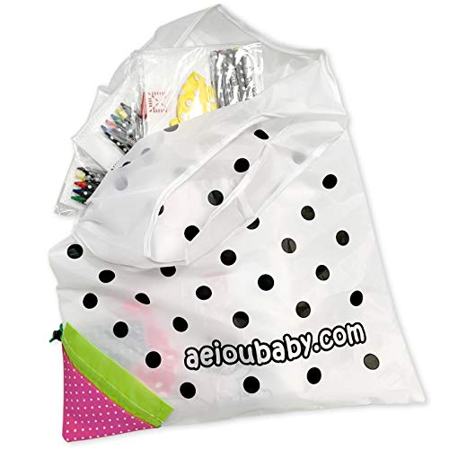 aeioubaby.com 30 Bolsas para Colorear + 1 Bolsa Reutilizable | 30 Bolsas Individuales con 5 Ceras de Colores y Globo | Regalo niños Fiestas y cumpleaños