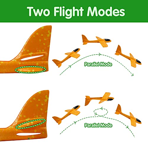 AGAKY Avion Planeador, 4 Pcs Aviones de Juguete para niños, 37cm Planos de Espuma, Deportes Al Aire Libre Volar Juguete,Modelo de Avion Favores de la Fiesta