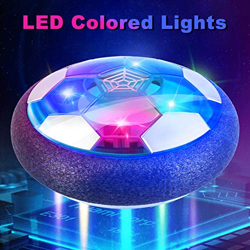 Air Power Football Kid Toy, Balón de Fútbol Flotante Recargable con Luces LED de Colores, Pelota Deportiva, Pelota de Fútbol,Regalo para Niños, Niñas, Juegos de Interior al Aire Libre