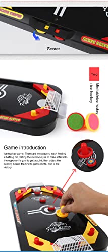 Akin Fast Puck Game, juego de mesa de fútbol y hockey sobre hielo 2 en 1 Mini hockey de aire ganador juego de mesa de juguete interactivo para padres e hijos para adultos