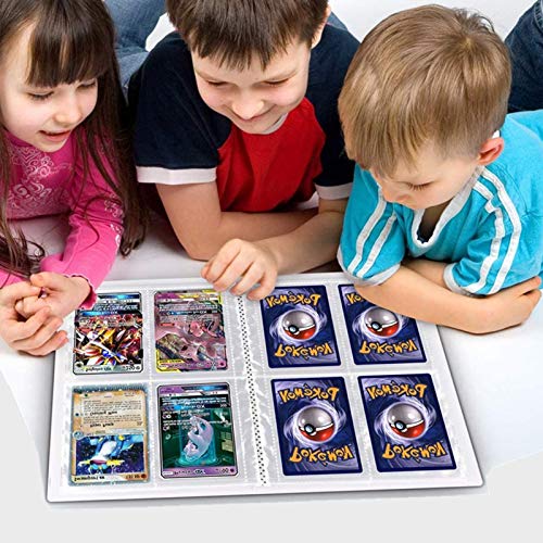 Album Compatible con Cartas Pokemon, Album Cartas Carpeta Cartas Compatible con Pokemon GX, Álbum de Cartas coleccionables de Pokémon, Capacidad para 30 páginas 240 Cartas (KL Pikachu)