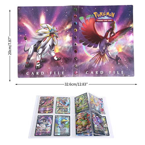 Album Compatible Con Pokemon, Album Compatible Con Pokemon Para Cartas, Álbum de Pokemon, Carpeta compatible con Cartas Pokemon, Album compatible con Cartas de Pokemon(Solgaleo and Ho-Oh)