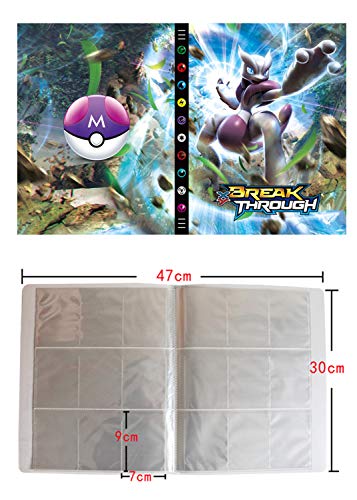 Álbumes de Cartas, Carpeta de Tarjetas, Tarjetero de colección, Álbum Titular de Cartas, 24 páginas con capacidad para 432 cartas (3D-Mewtwo)