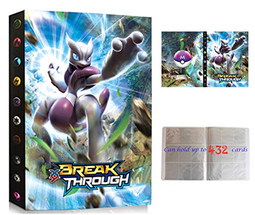 Álbumes de Cartas, Carpeta de Tarjetas, Tarjetero de colección, Álbum Titular de Cartas, 24 páginas con capacidad para 432 cartas (3D-Mewtwo)