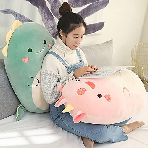 Almohada para Abrazar de Felpa de Dinosaurio, Lindo Animal de Peluche, Juguete de Peluche, Almohada Suave de Dibujos Animados, Almohada para Dormir para Niños (45cm/17.71in, Dinosaur)