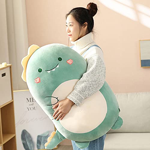 Almohada para Abrazar de Felpa de Dinosaurio, Lindo Animal de Peluche, Juguete de Peluche, Almohada Suave de Dibujos Animados, Almohada para Dormir para Niños (45cm/17.71in, Dinosaur)