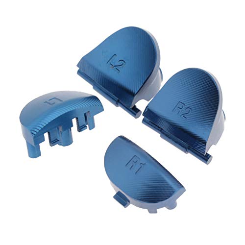 Aluminio l1 r1 l2 r2 Botones de Activación y Botones de Hombro Juego de Reemplazo para Sony PS4 Dualshock 4 - Azul Claro