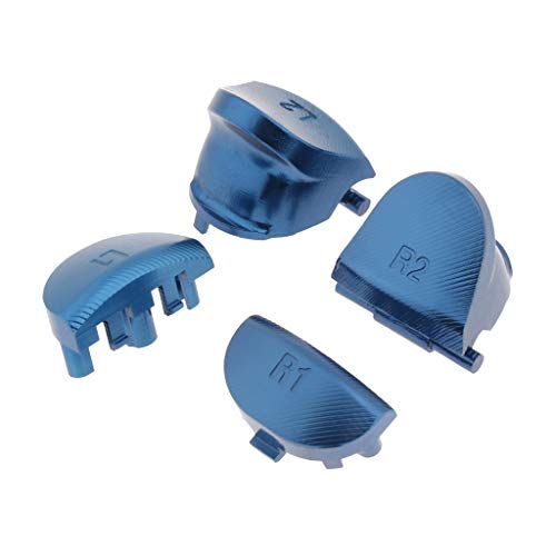 Aluminio l1 r1 l2 r2 Botones de Activación y Botones de Hombro Juego de Reemplazo para Sony PS4 Dualshock 4 - Azul Claro