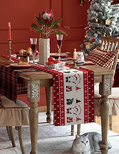 ALUNVA Mantel Navidad Copo de Nieve Tabla Corredor Cena de Navidad Decoración de Mesa Mantel Cubierta de Mesa de decoración de la Boda (Color : LXM10461, Size : 41x183cmTable Runner)