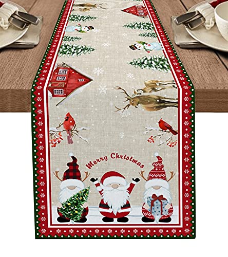 ALUNVA Mantel Navidad Copo de Nieve Tabla Corredor Cena de Navidad Decoración de Mesa Mantel Cubierta de Mesa de decoración de la Boda (Color : LXM10461, Size : 41x183cmTable Runner)