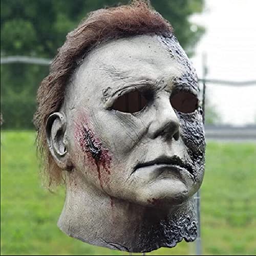 ALWWL Máscara de Michael Myers Halloween, Máscara de Halloween, Máscara Película de Terror, Látex, Fiesta de Halloween Scary Prop, Carnaval Horror Cosplay Disfraz