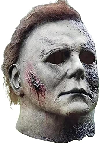 ALWWL Máscara de Michael Myers Halloween, Máscara de Halloween, Máscara Película de Terror, Látex, Fiesta de Halloween Scary Prop, Carnaval Horror Cosplay Disfraz