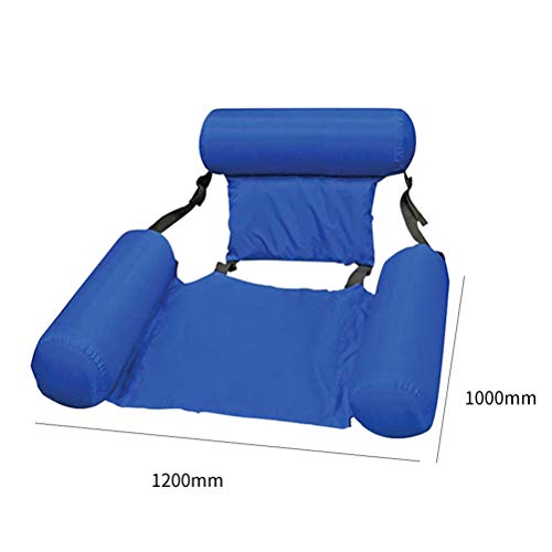 Amiispe Estera de Malla Hamaca de Agua Inflable Cama Inflable Cama Flotante Piscina Hamaca de Agua Estera de Malla Colchón de Aire Estera de Silla Plegable