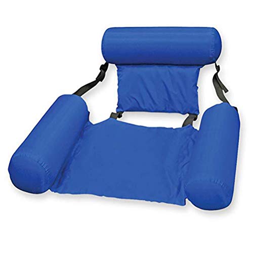 Amiispe Estera de Malla Hamaca de Agua Inflable Cama Inflable Cama Flotante Piscina Hamaca de Agua Estera de Malla Colchón de Aire Estera de Silla Plegable