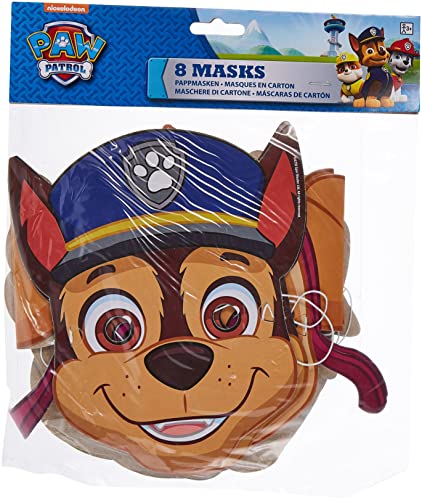 amscan 9903839 Party Theme-8 unids papel máscaras Paw Patrol 2018