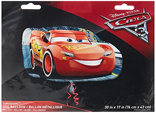 Amscan Anagrama 3537001 - Globo SuperShape de Disney Cars 3 Lightning McQueen - 30 pulgadas