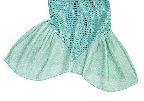 AmzBarley Disfraz Sirena Sirenita Niña Cumpleaños Princesa Vestido Ropa Niña Accesorios Boda Fiesta Cosplay Halloween Navidad Carnaval Bautizo 2-3 Años