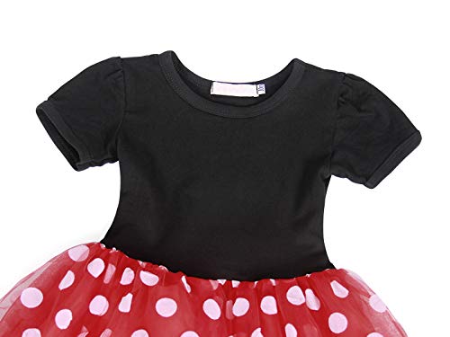 AmzBarley Vestidos de Princesa Tutú Lunares Disfraces Infantil con Diadema Traje de Fiesta Ropa Bebés Niñas para Carnaval Bautizo Cumpleaños Ballet Baile Navidad Halloween Cosplay Ceremonia