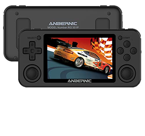 Anbernic RG351P Consola Retro Portatil 3.5"IPS,Buena Retro Game Console 64GB soporta PSP,NDS,DC,RK3326 Chip 1.5GHz,Open Source Linux System Consola de videojuegos retro con 2500 juegos(black)