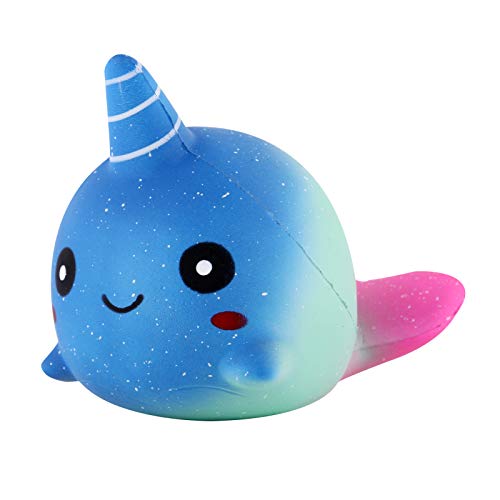 Anboor Juguetes Antiestrés Ballena Narval Squishy Lento Aumento Jumbo Super Suave Perfumado Kawaii El Alivio del estrés Galaxia