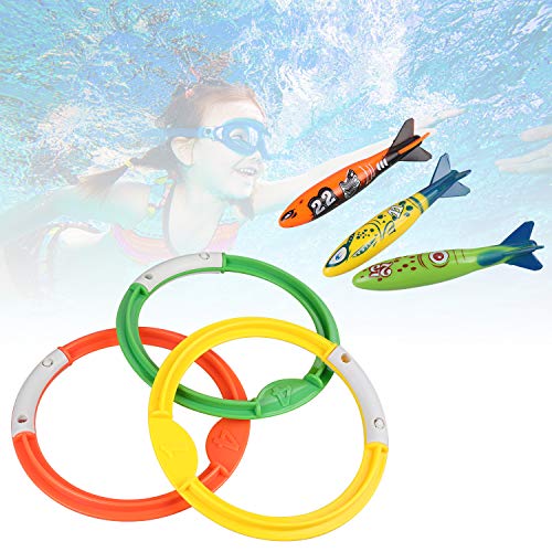 Anpro 16 PCS Juguete Piscina de Buceo para Niños,Juegos de Agua en Verano, Kit de Regalo para Niños