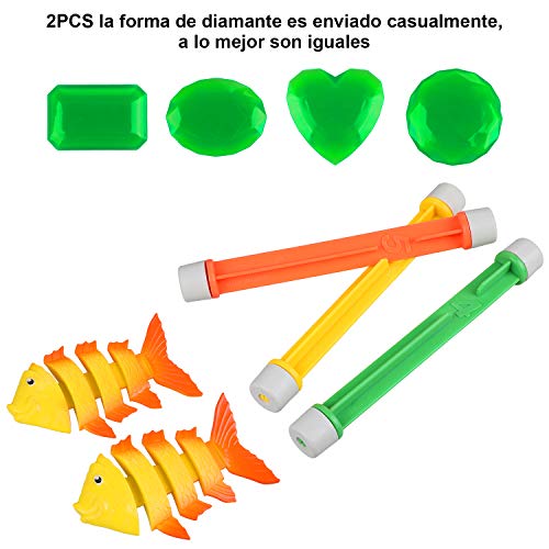 Anpro 16 PCS Juguete Piscina de Buceo para Niños,Juegos de Agua en Verano, Kit de Regalo para Niños