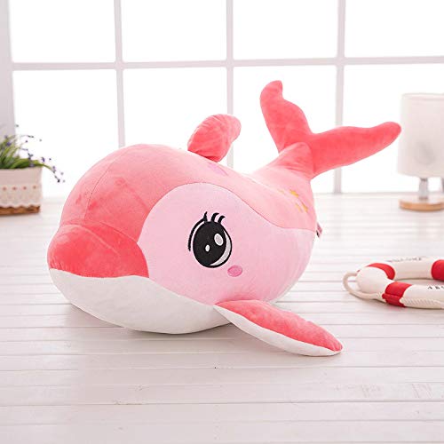 Anyinghh 40-100cm Creativo Lindo Siete Estrellas Delfín Juguete de Peluche Simulación Marina Animal Muñeca Muñeca Regalo de Cumpleaños para Niños 60cm Delfín Rosa de Siete Estrellas