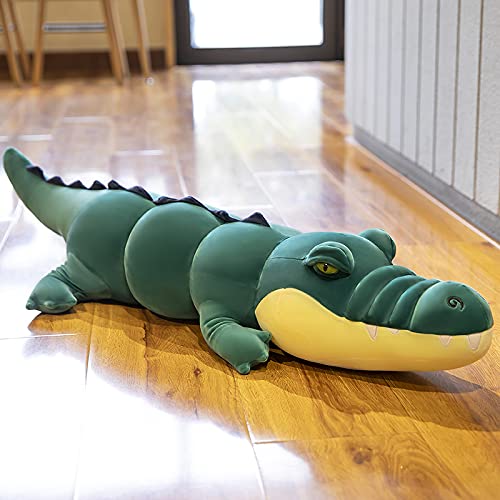 Anyinghh 80/100/120 cm Grande Divertido Lindo cocodrilo Dinosaurio de Peluche de Juguete muñeca niña Cama Almohada para Dormir muñeca Super Suave 120 cm Lago Azul