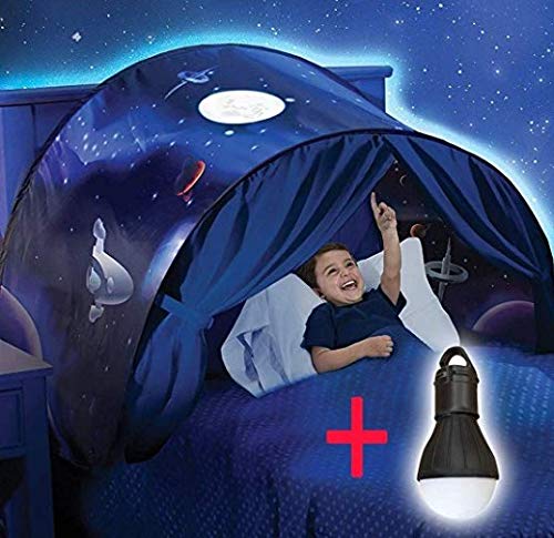 Aplogize Tienda de Campaña para Niños Aventura Espacial Dream Tienda de Cama Plegable Plegable Tienda de Juego Emocionante con Luces LED