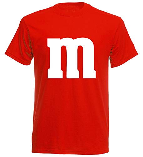 aprom Camiseta para carnaval, talla M, disfraz de grupo, rojo, S