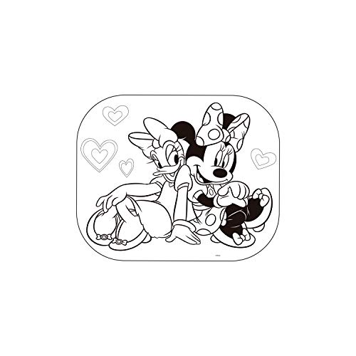 ARDITEX WD11537 Protectores De Sol para Ventanas - 2 Unidades - Incluye póster para Pintar de Disney-Minnie