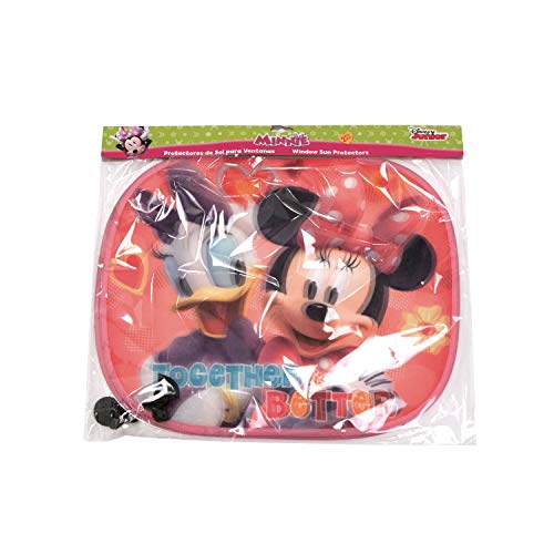 ARDITEX WD11537 Protectores De Sol para Ventanas - 2 Unidades - Incluye póster para Pintar de Disney-Minnie